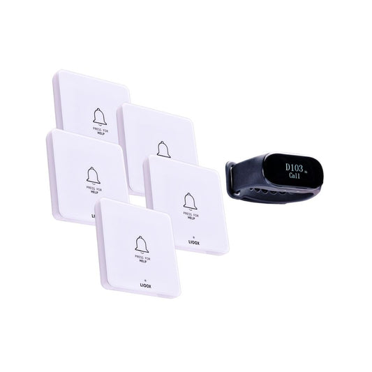 Box – Hvit | 1 klokke + 5 hvite Bellknapper (1-i-1)